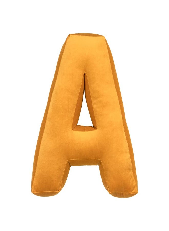 vctops Soft Velvet Letter Pillow English Alphabet A to Z Letter Decorative Throw Pillow for Bedroom Living Room Decor (A,16"x13.5") - Image 1
